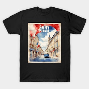 Evry France Vintage Travel Poster Tourism T-Shirt